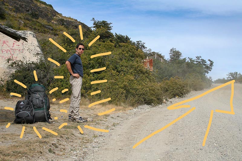Antonio Jimenez na Carretera Austral durante expedição na Patagônia chilena