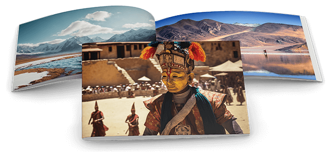 mockup do roteiro de viagem a Ladakh em formato PDF