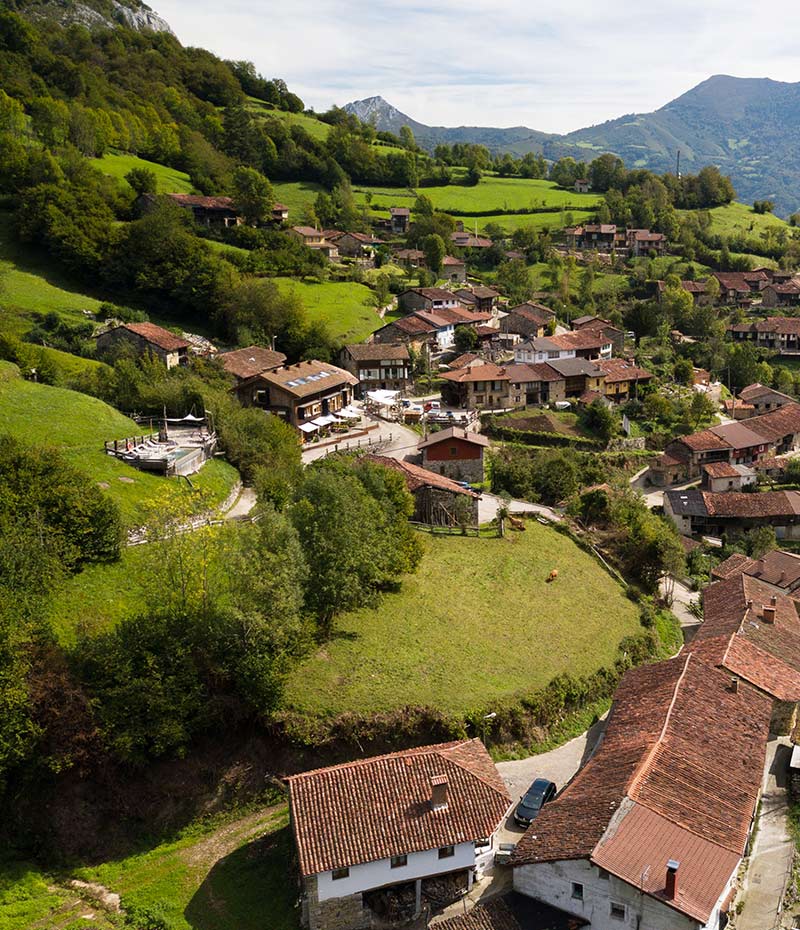 casas no noroeste da Espanha na região conhecida como Espanha verde