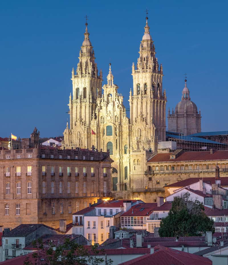 Catedral de Santiago de Compostela na Galícia, Espanha